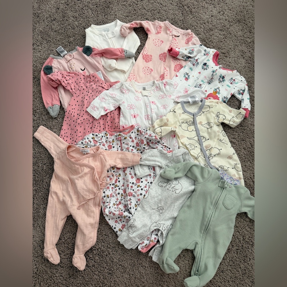 Assorted Baby Onesies and Sleepers newborn